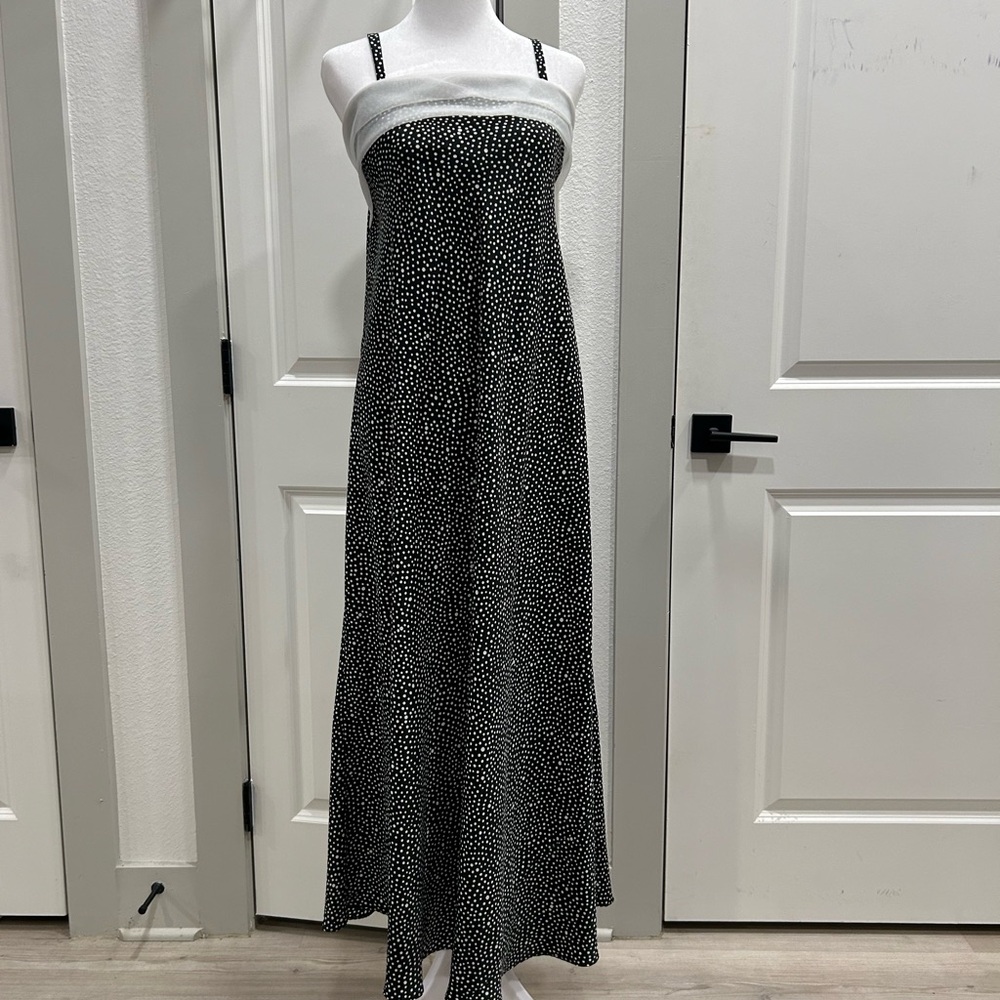 SOLD Vintage Valentino Intimo Black Polkadots Night Gown + Wrap Dress Set - Picture 2 of 16